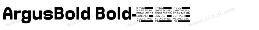 ArgusBold Bold字体转换